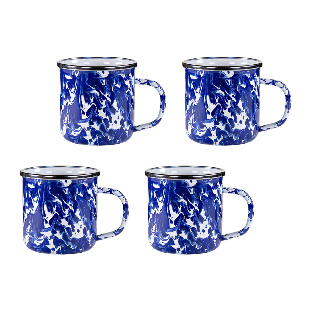 Golden Rabbit Camouflage Enamelware Adult Mugs 4-Pack