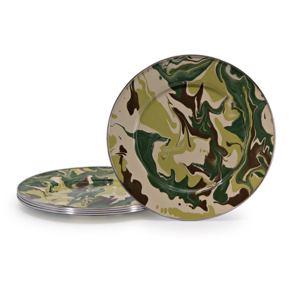 Golden Rabbit Enamelware Camouflage Grand Mugs Set of 4 - Camouflage