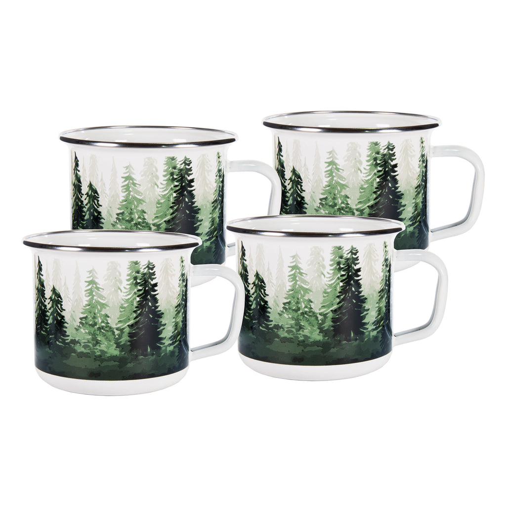 FC66S4 Set of 4 - 16 oz Latte Mugs - Fish Camp Design UPC 619199857489 –  Golden Rabbit Enamelware