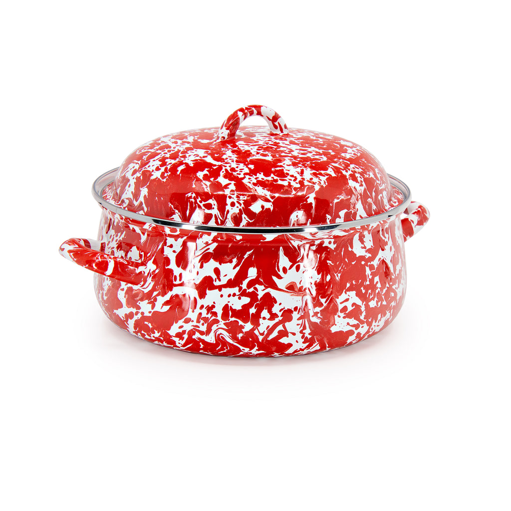 Solid Red Small Saute Pan by Golden Rabbit