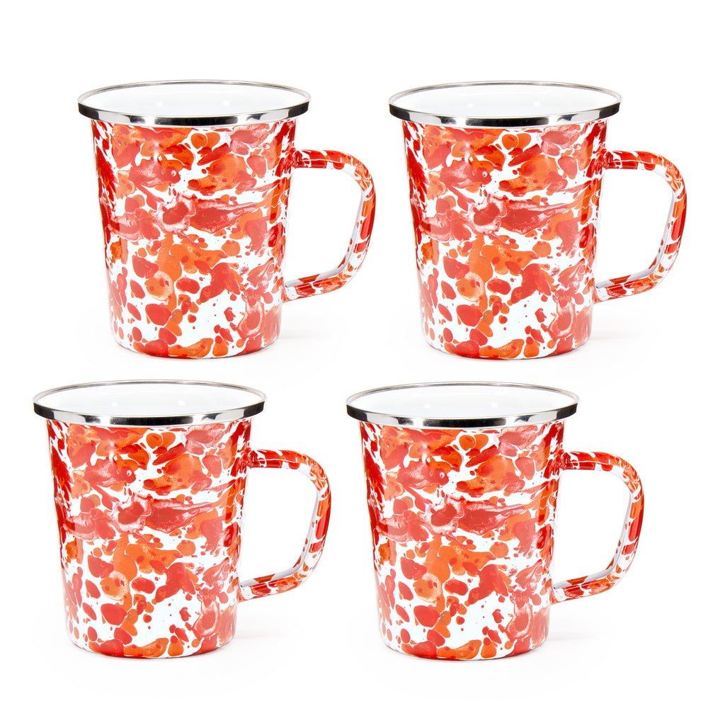 FC66S4 Set of 4 - 16 oz Latte Mugs - Fish Camp Design UPC 619199857489 –  Golden Rabbit Enamelware
