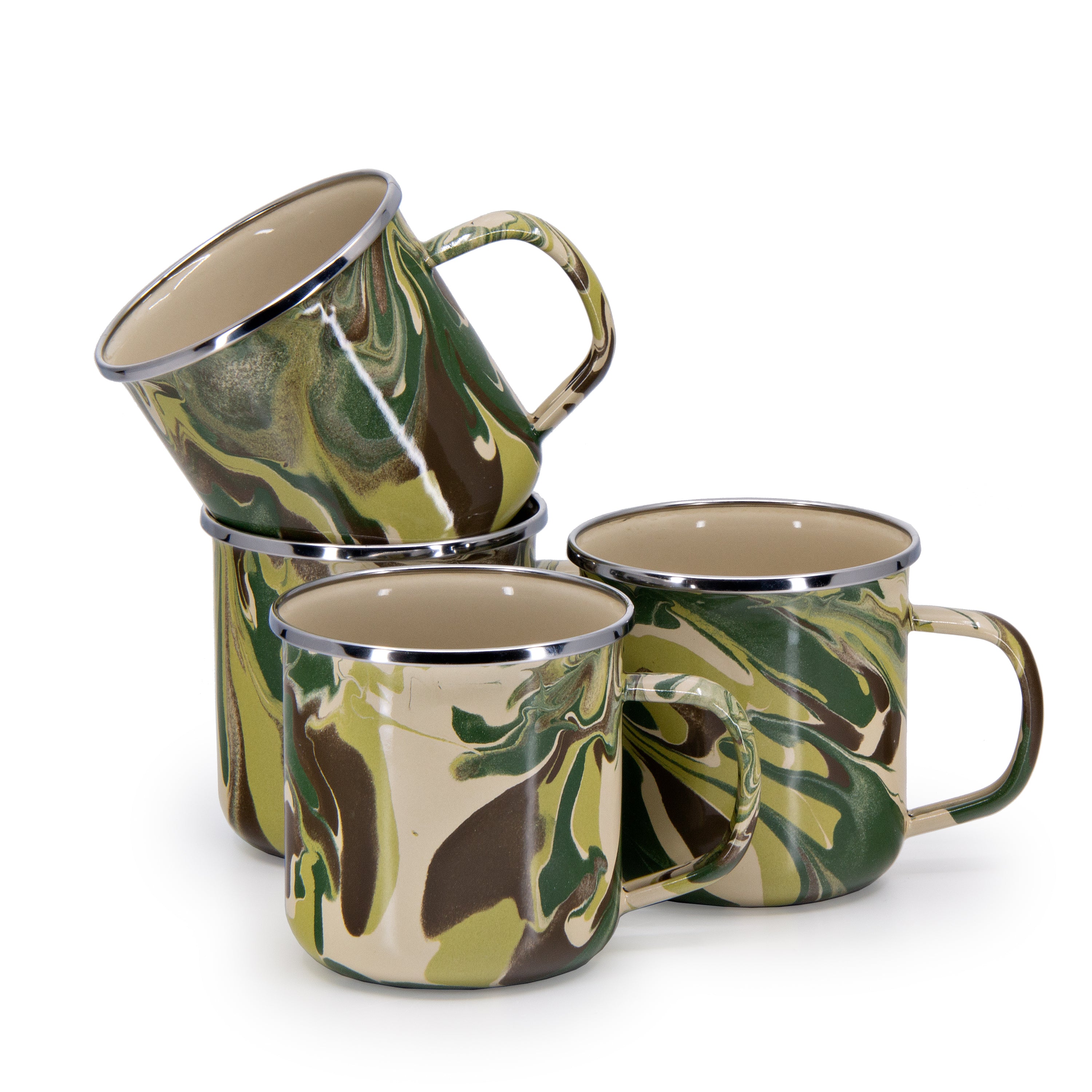 Enamel Camouflage Mug Set