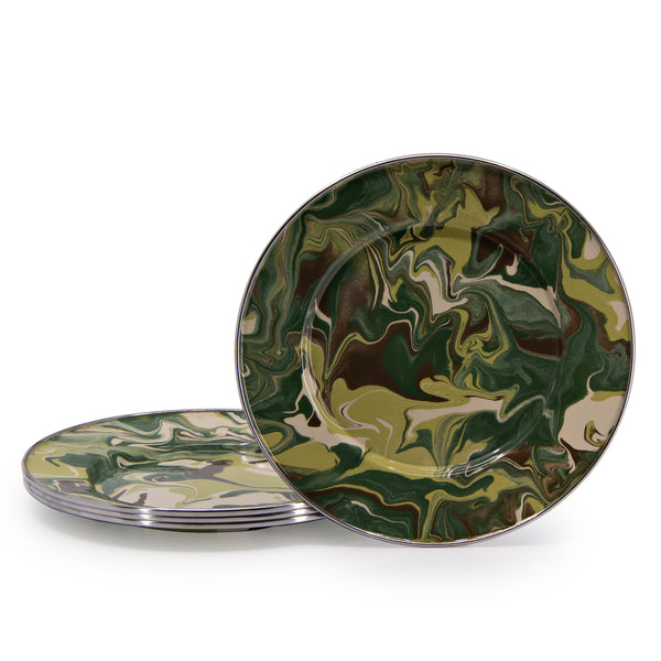 Golden Rabbit Enamelware Camouflage Grand Mugs Set of 4 - Camouflage