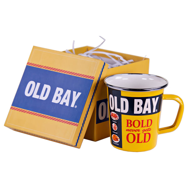 Golden Rabbit Enamelware - Old Bay Pattern - 16oz Gift Mug