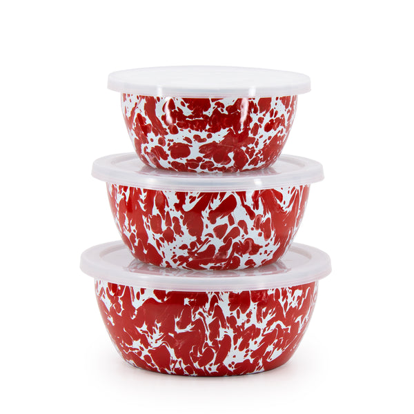 Red Swirl Nesting Bowls